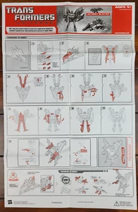Transformers Universe Autobot Blaster Hoja de instrucciones Hasbro 2008 - Imagen 1 de 1
