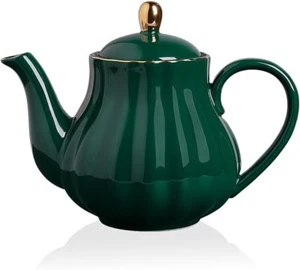 Royal Teapot, Ceramic Tea Pot with Removable Stainless Steel Infuser, Blooming & - Picture 1 of 11