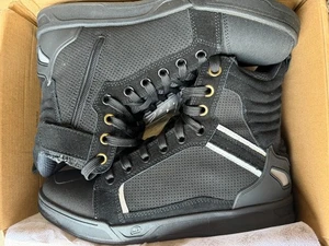 iron Jias motorcycle high top sneaker boots mens size 10 EUR 43 black jia-xz002 - Picture 1 of 4
