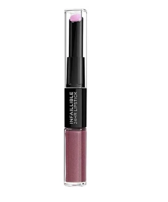L'Oreal Infallible 24 Hour 2 Step Duo Lip Colour 209 - Violet Parfait - Image 1 of 3