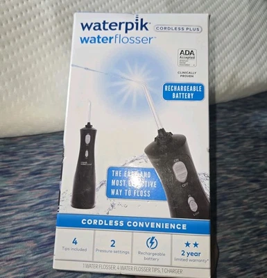 Waterpik Cordless Plus Water Flosser Rechargeable WP-462 BLACK NEW - Image 1 of 4