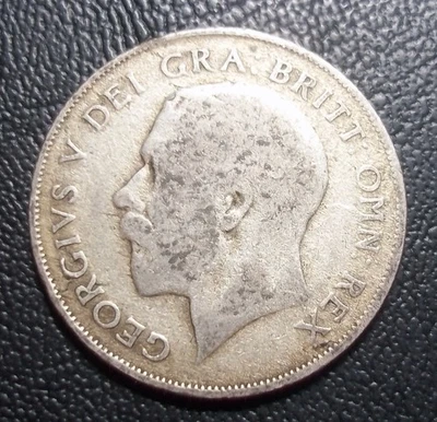 1922  - 1 SHILLING - UK Great Britain George V - .500 Silver Coin--- - Image 1 of 2