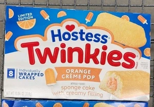 Hostess Twinkies–Orange Cream Pop– Limited Edition – 8 Cakes – BB 08/30/25- NEW - Bild 1 von 2