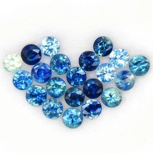3.04ct.3.1-3.2MM.DIAMOND CUT MULTI COLOR SAPPHIRE NORMAL HEATED 21PCS. - Picture 1 of 5