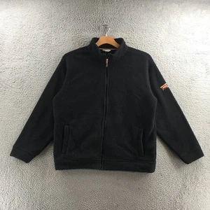 Orvis Jacket Mens XL Black Full-Zip Fleece Mock Neck Hand Pockets Warm Outdoor - Picture 1 of 15