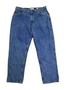 Vintage Levis 545 Jeans Herren 38x31 Blau Denim Hose Loose Fit Braun Etikett - Bild 1 von 9