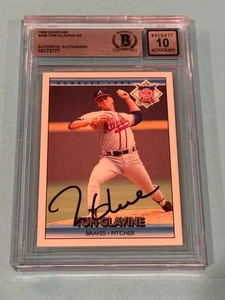 TOM GLAVINE Signed 1992 DONRUSS Card #426 AS Beckett BAS AUTO 10 - Picture 1 of 2
