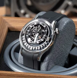 OBLVLO Herren Kohlefaser Schwarz Mechanische Uhren für Männer Luxusuhren Herren - Bild 1 von 7