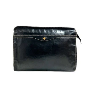 Gold File PFEIL Clutch Bag Second Leather Black Used 3ce1ec8e1cf0827d7d348fb04a1 - Picture 1 of 9