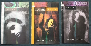 MORTE: L'ALTO COSTO DELLA VITA #1,2,3B (variante - senza prezzo di copertina) Gaiman Vertigo - Foto 1 di 6