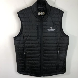 Warner Bros Weste Schwarz Gesteppt Discovery 100 Jahre Puffer Large Neu - Bild 1 von 16