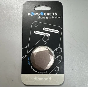 Popsocket Diamond Rose Gold Facets Popgrip Premium Swappable Pop Sockets - Picture 1 of 4