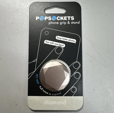 Popsocket Diamond Rose Gold Facets Popgrip Premium Swappable Pop Sockets - Image 1 of 4