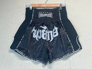 LUMPINEE Thailand Muay Thai Boxing Shorts Black Mens Size XL - Picture 1 of 8