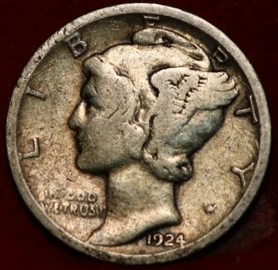 1924-S San Francisco Mint Silver Mercury Dime - Image 1 of 2