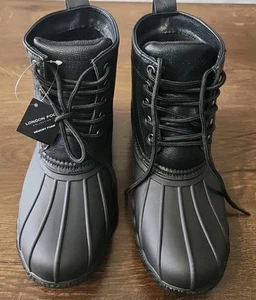 London Fog Seth Duck Toddler Black Casual Boots Size 3M CL30424Y Stylish NEW - Picture 1 of 8