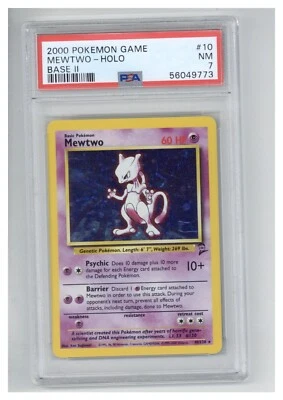 2000 Pokemon Game Base II 10 Mewtwo-Holo PSA 7 - Image 1 of 2