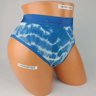 Bragas Lane Bryant Cacique Azul Tie Dye Banda Ancha Hipster Panty Plus 18/20 Foto 1 de 4