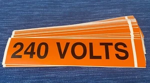 QTY 21 OSHA adesivo etichetta vinile tensione condotto 240 VOLT decalcomania pannello tubi 964A - Foto 1 di 1