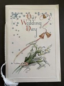 Folleto vintage de Ernst Kaufmann ""Día de nuestra boda"" magnífico diario de arte en relieve - Imagen 1 de 11