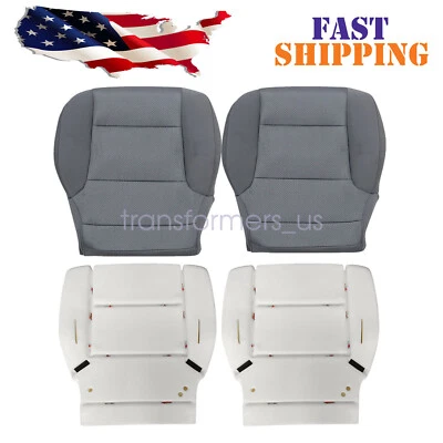 Cubierta de asiento inferior de conductor/pasajero tela gris/espuma para Chevy Silverado 14-19 Foto 1 de 4