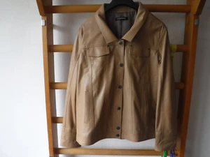 Lederjacke Jeansjacke beige 52 - Bild 1 von 5