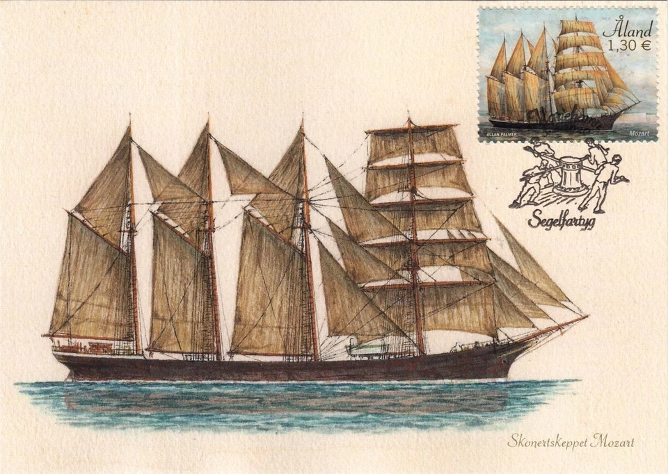 Goleta Mozart Vintage Velero Aland Finlandia Como Nuevo Maxi FDC 2020 Foto 1 de 1