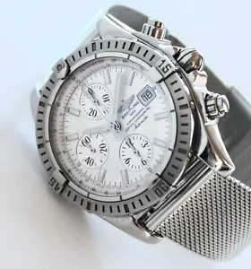 BREITLING Mens Watch, A13356 CHRONOMAT EVOLUTION, 44mm, automatic, WHITE, WOW!!! - Picture 1 of 7