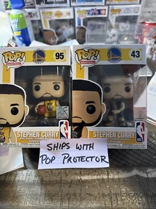 Funko Pop - NBA - Stephen Curry Golden Stare Warriors #43 y #95 - Protector gratuito - Imagen 1 de 1
