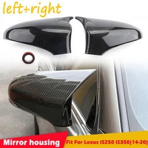 2x Mirror Cover Wing Side Mirror Cap For Lexus IS200 IS250 IS300 IS350 14-20 ABS - Picture 1 of 16