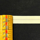 Fold Over Elastic Foe Stretch Knitted Flat Tape Shiny 1/2" Ivory 50 Yds  Fe15