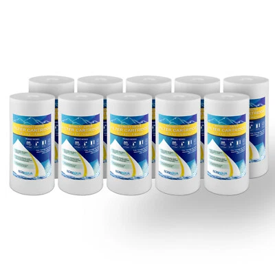 RONAQUA 10-PACK of Big Blue 10”x4.5” 5 Micron Sediment Water Filters