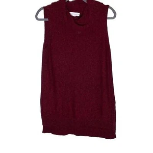 Two by Vince Camuto Women's Red & Black Sleeveless Sweater Knitted Top Size S - Picture 1 of 9