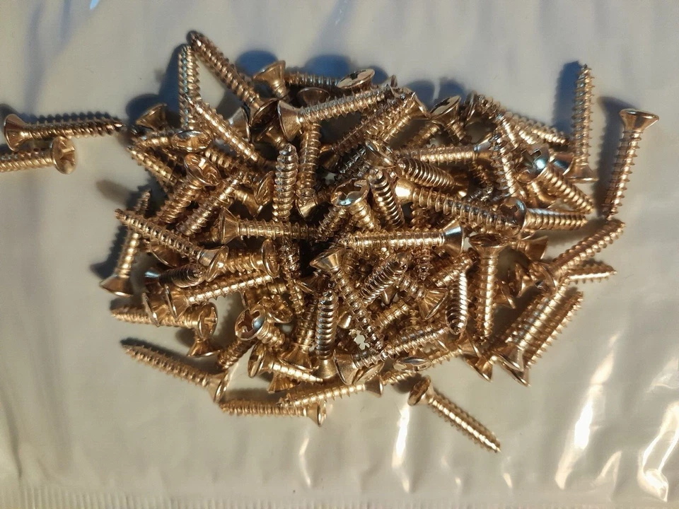 #6 X 3/4" OVAL HEAD PHILLIPS WOOD SCREWS BRASS SELECT QTY