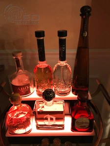 16" LED BAR SHELF, Two Step, Liquor Bottle Shelves, Bottle Display Shelving rack - Picture 1 of 6
