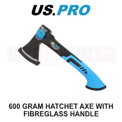 US PRO Tools 600 Gram Hatchet Axe With Fibreglass Handle Log Splitting Maul 4515 - Image 1 of 3