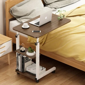 Mobile Over Bed Chair Table Hospital Overbed Height Adjustable Laptop Tray Stand - Picture 1 of 18