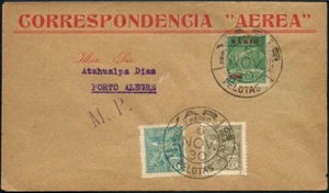 Brazil 1930 VARIG Mixfranking Cover Michel #V2 Pelotas to Porto Alegre / 250 - Picture 1 of 2
