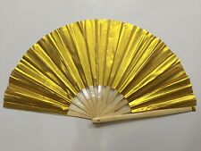 CHINESE MARTIAL ART  PLAIN GOLD BAMBOO KUNG FU TAI CHI TRAINING FAN