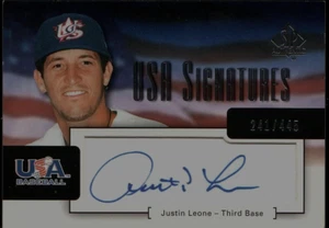 Justin Leone 2004 SP Authentic USA Signatures Rookie Autograph 241/445 - Picture 1 of 2