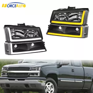 Faros LED DRL + Luz de tope para 03-06 Chevrolet Silverado 1500 2500HD 3500 Nuevo - Imagen 1 de 18