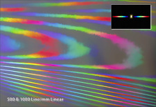 Diffraction Grating Roll Sheet Linear 1000 lines/mm Holographic Spectrum 6"x12"