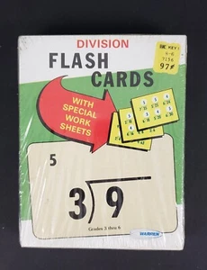 Tarjetas flash de colección división K-Mart con hojas de trabajo - selladas de lote antiguo Kmart - Imagen 1 de 6