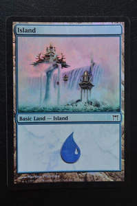 Magic The Gathering MTG ISLAND (293) FOIL Champions of Kamigawa LP Played - Picture 1 of 2
