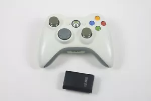 ORIGINAL OK CONTROLLER JOYPAD WEISS WIRELESS + AKKU XBOX 360 MICROSOFT - Bild 1 von 4