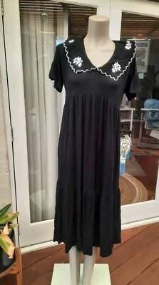 Violet Romance Asos Maternity Prairie Vintage Style Collar Floral Dress S - image 1 of 4