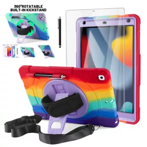 For Apple iPad 9th/8th/7 Gen 10.2" Case Heavy Duty Shockproof Rotate Stand Cover - Picture 1 of 21
