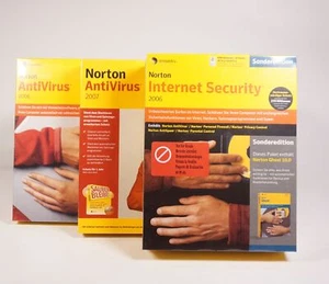 3-tlg. Konvolut Norton Antivirus 2006 2007 Internet Securitiy Edición Especial - Picture 1 of 12