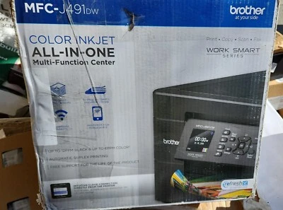 Brother Wireless All-in-One Color Inkjet MFC-J491DW Printer Open box - Image 1 of 2