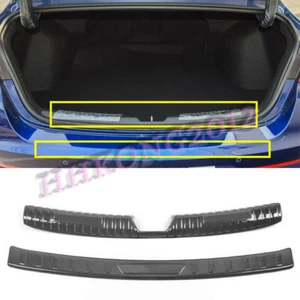 For Kia K5 2021 Stainless Steel Black Rear Bumper Protector Cover Sill Guard 2PC - Picture 1 of 7
